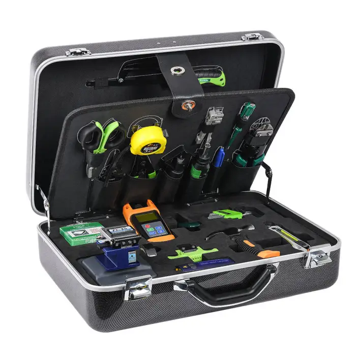 APT FTTH fiber optic tool box fiber tool kit box optical fiber cleaver VFL OEM factory price