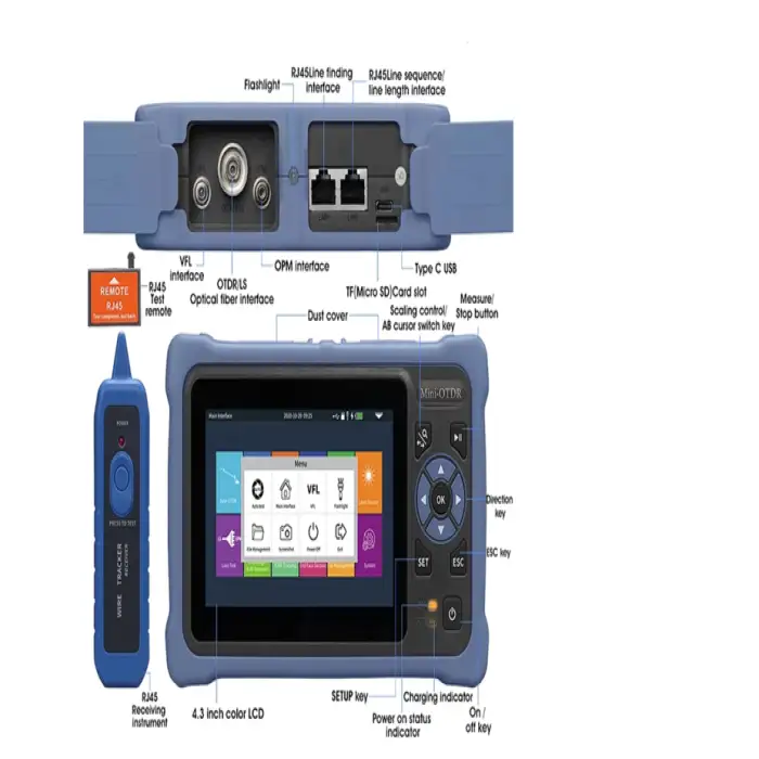 OTDR nk 4000d mini pro 1310/1550nm 26/24db live testing tool G652 SM