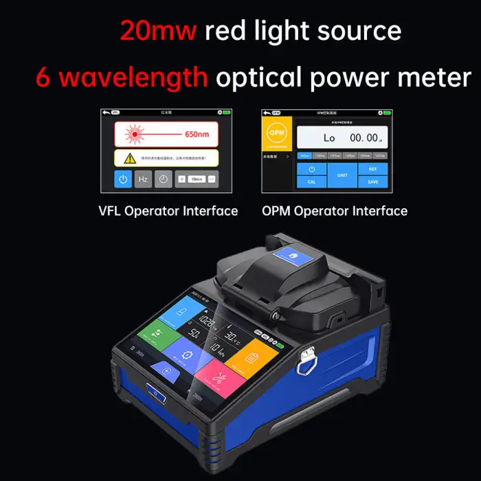 K3 opm 300X SMF MMF DSF 6S fusion optical fiber welding machine FTTH optical fiber fusion splicer for network fiber