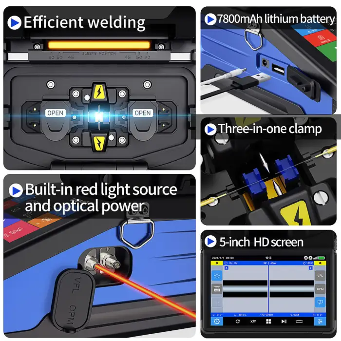 K3 opm 300X SMF MMF DSF 6S fusion optical fiber welding machine FTTH optical fiber fusion splicer for network fiber