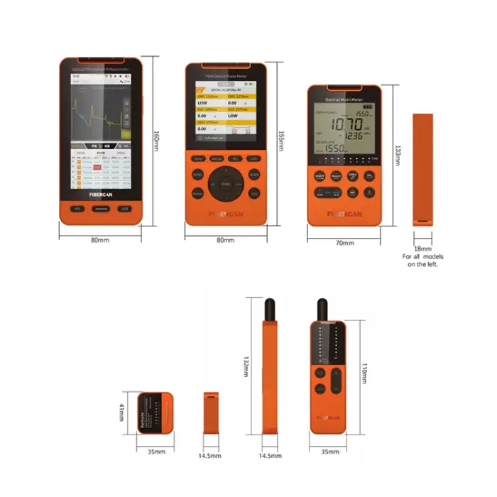 7-in-1 Optical Multi-meter 1310/1550nm Power Meter with VFL for fiber network