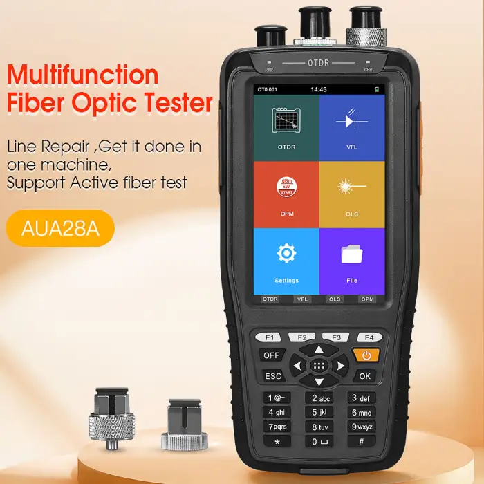 OPM VFL OLS 60KM Smart Optical Fiber Tester Mini OTDR 1310 1550nm Fiber Optic Cable Testing Tool Used FTTX WiFi Compatible