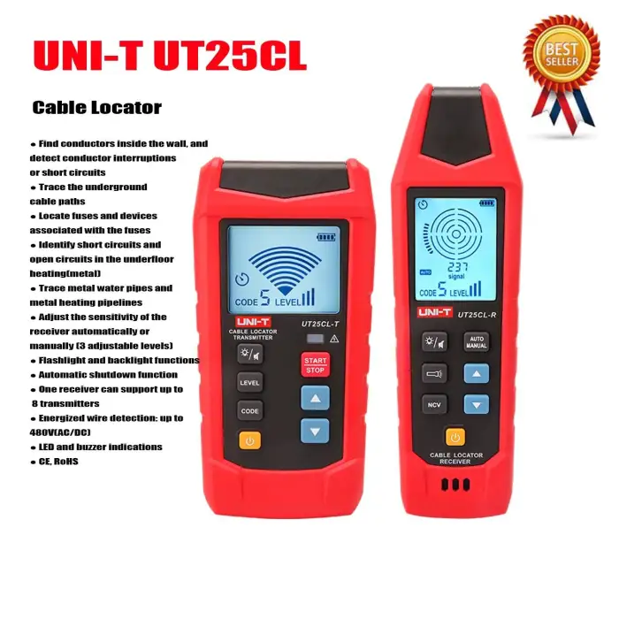 UT25CL Cable Locator Network Cable Tester LAN Cable Tracking POE Measure NCV Non-Contact Test Electrical Safety Detect Trace