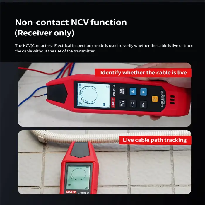 UT25CL Cable Locator Network Cable Tester LAN Cable Tracking POE Measure NCV Non-Contact Test Electrical Safety Detect Trace