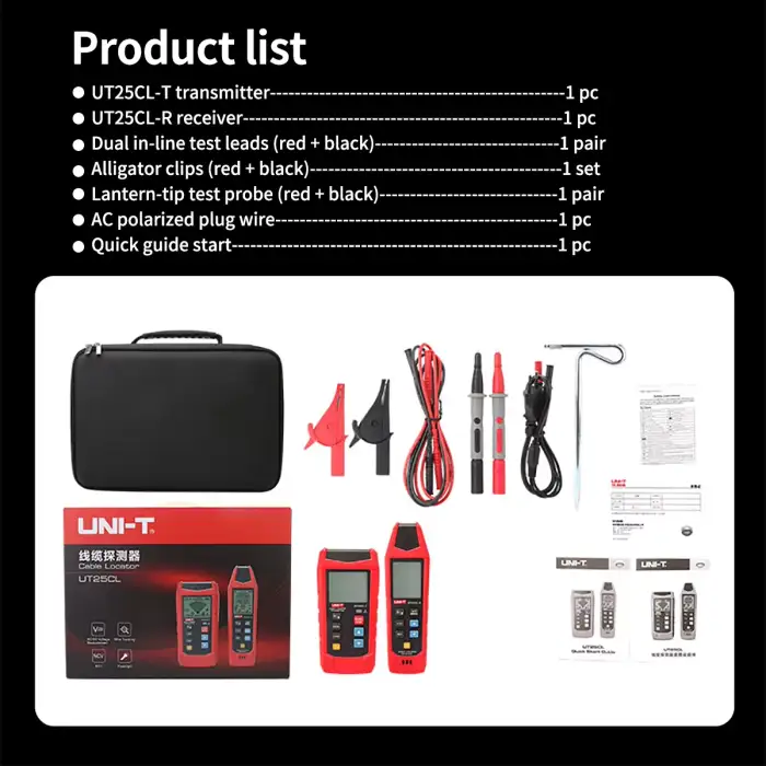 UT25CL Cable Locator Network Cable Tester LAN Cable Tracking POE Measure NCV Non-Contact Test Electrical Safety Detect Trace