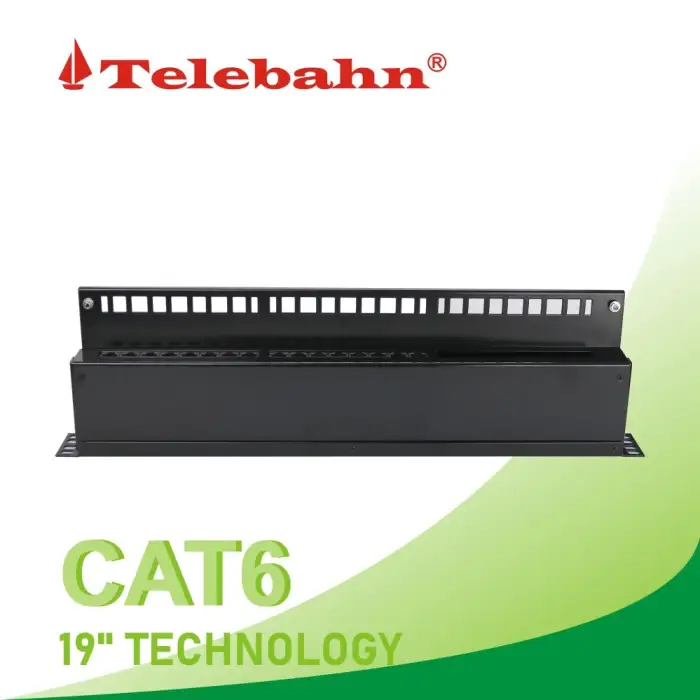 Telebahn 1000Mbps 48V CAT6 19'' Rack 24 Ports RJ45 Ethernet Gigabit Surge Protector Suppressor POE Device