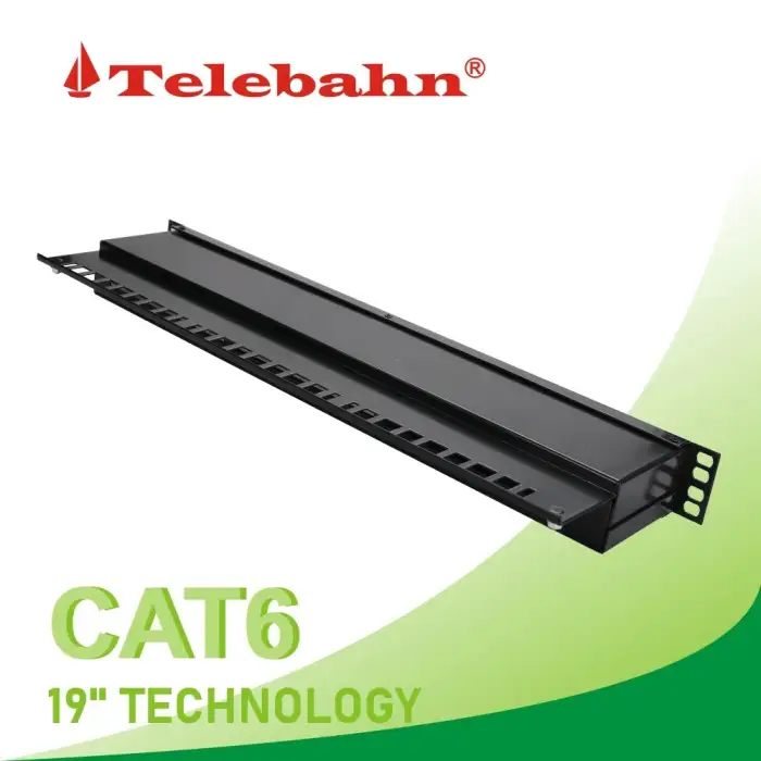 Telebahn 1000Mbps 48V CAT6 19'' Rack 24 Ports RJ45 Ethernet Gigabit Surge Protector Suppressor POE Device