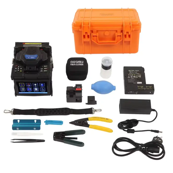 SKL-80F Fiber Fusion machine tool set Fiber ftth optical fiber fusion splicing Solution Heating Fusion Splicer Machine