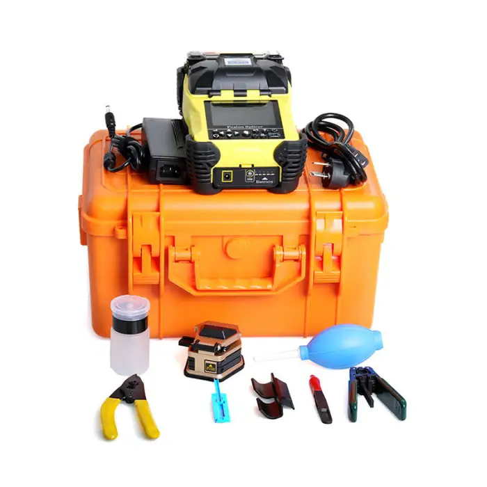 A-87S Fully Automatic Mini Optic Fiber Fusion Splicer Fiber Optic Tool Set Welding Machine 9S Welding SM MM 9S WiFi IP TCP