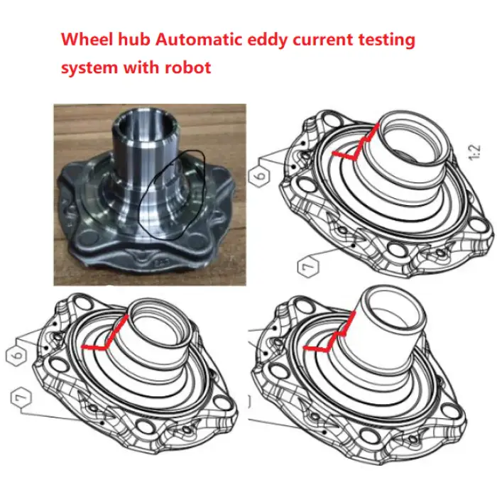 Car Wheel hub Automatic robot & eddy current Testing system