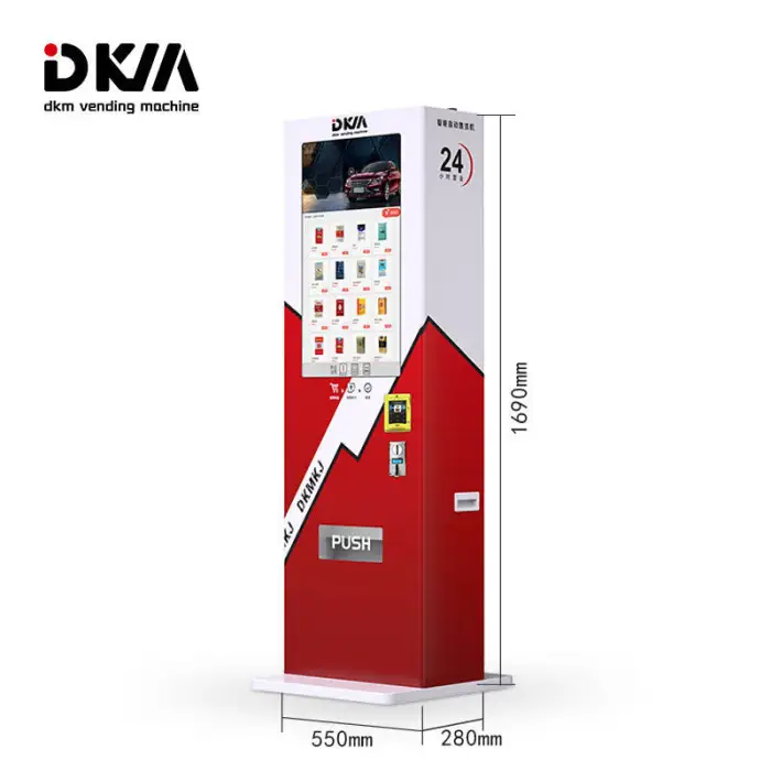 Bar Outdoor Touch Screen Automatic Cigarette Vending Machine With Coin