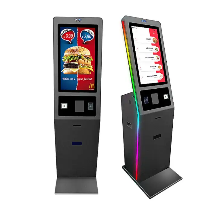 27 Inch Self Service Kiosk Ordering Vending Machine Self Ordering Payment Kiosk Automatic Machine Floor Stand Fast Food Drink