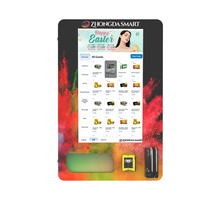 Touch Screen Digital Age Verification Disposable Wall Mounted Vending Machine in Bars