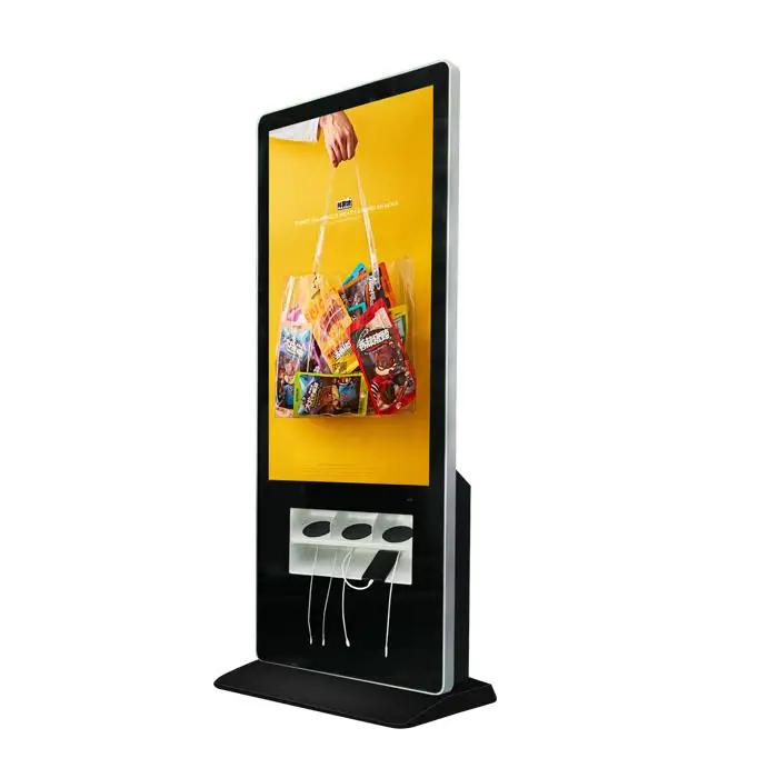 55 Inch Phone Charging Station Vending Machine Digital Advertising Display Screen with Mobile Cell Phone Charging Kiosk