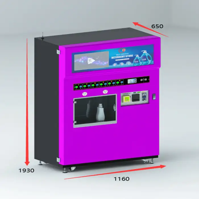 Android Version Coin Operated Vending Machine Liquid Detergent Dispenser Vending Machine