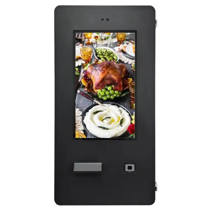 24" Outdoor Black Wall Mount Touch Screen Pos Machine Printer 80mm Automatic Ticket Vending Machine