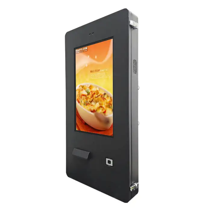 24" Outdoor Black Wall Mount Touch Screen Pos Machine Printer 80mm Automatic Ticket Vending Machine