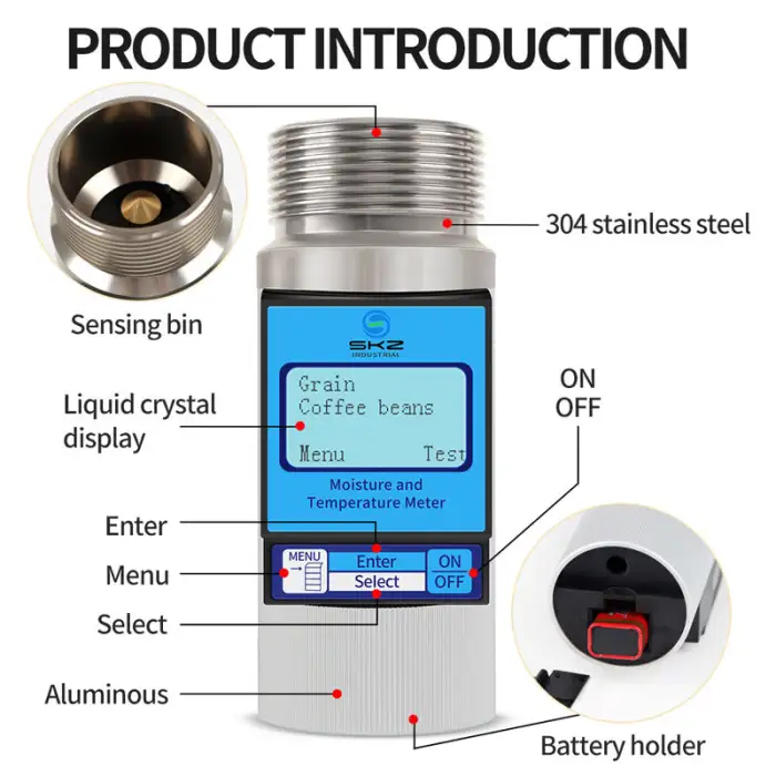 Vanilla Bean Moisture Meter Grain Moisture Analyzer Humidity Tester