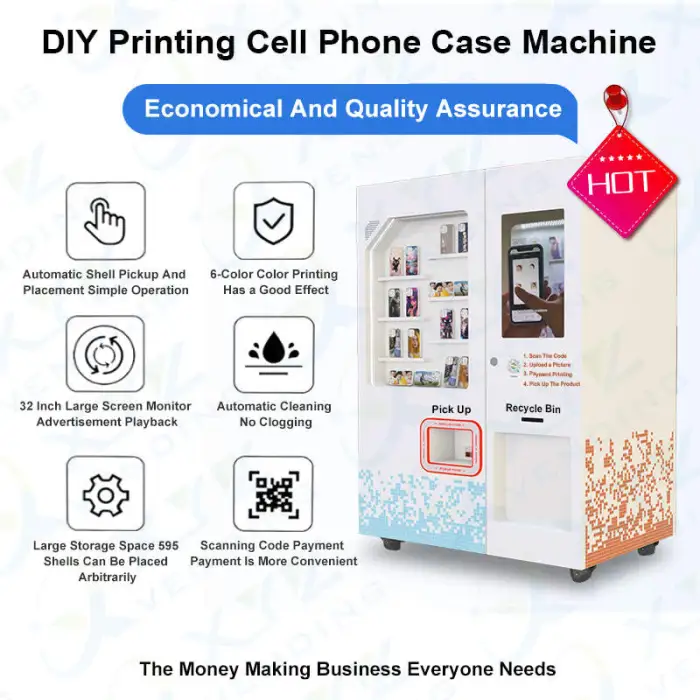 Innovative Smart Phone Case Diy Printer Vending Machine Phone Case Vending Machine