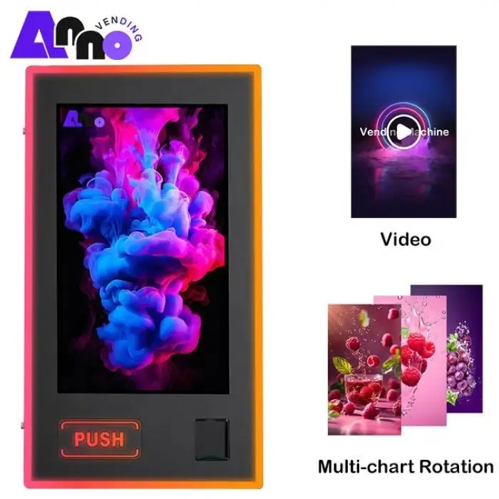 32 Inch Touch Screen Age Verification Small Vendior Wall Mounted Vapeses Vending Machine With Card Payment Support Wifi 4G