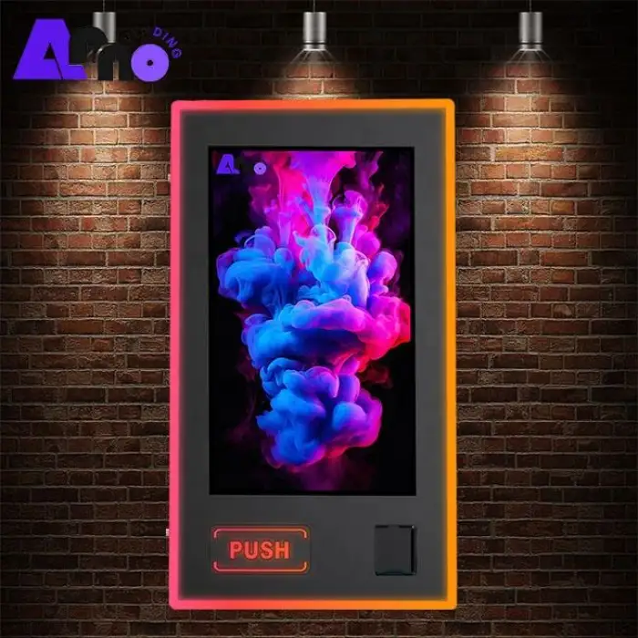 32 Inch Touch Screen Age Verification Small Vendior Wall Mounted Vapeses Vending Machine With Card Payment Support Wifi 4G