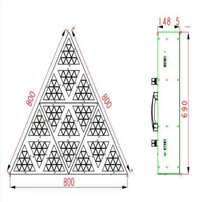 Dj Lights Led Club Triangular Prism Shape Led Triangular Background matrix Light