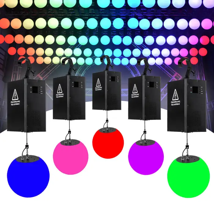 Dmx Flying Winch 3d Effects Led Kinetic Ball Lights Can Be Use to Stage