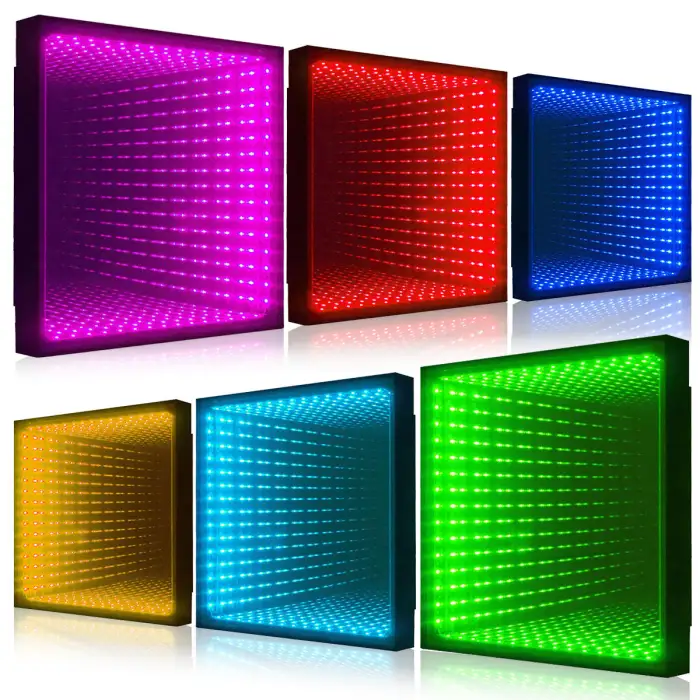 DMX512 Controlled 3D LED Dance Floor Deep Tunnel Magic Mirror Stage Lighting Projection Lights