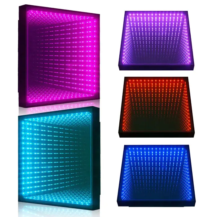 DMX512 Controlled 3D LED Dance Floor Deep Tunnel Magic Mirror Stage Lighting Projection Lights