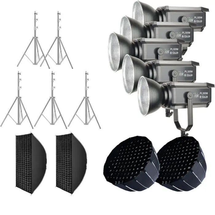 Tianmei Factory Wholesale Live Stream Lighting Set 200W LED Video Light With Softbox and Tripod Stand