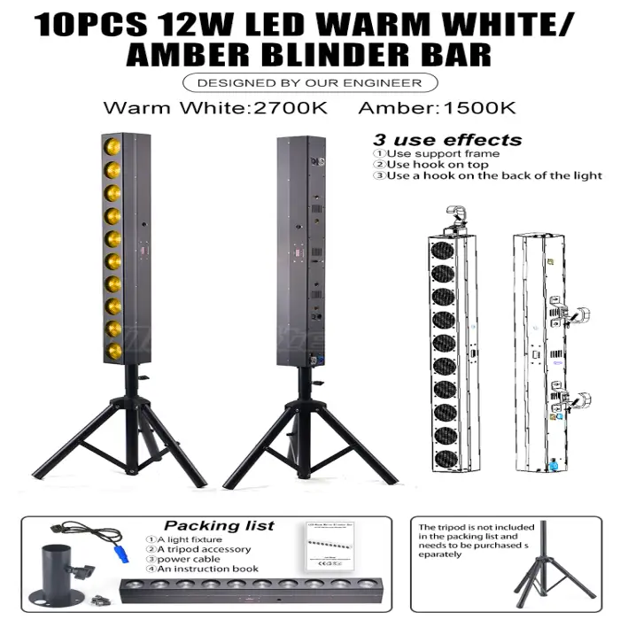 Dj Lights Warm White or Amber Effects Blinder Stage Light for Bar Disco Party Club