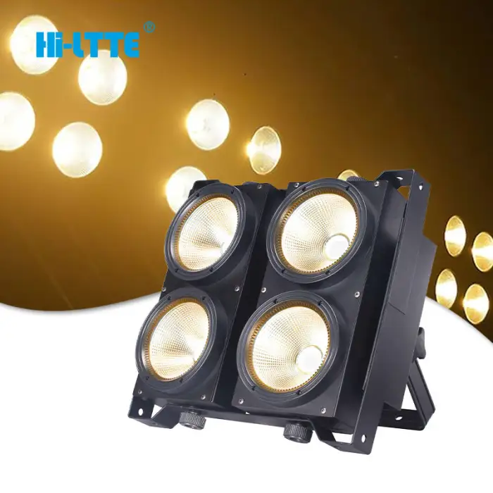 Dj Lights 2In1 White DMX 4 Eyes 4x150w Strobe Cob Audience Cob Led Blinder Par for Studio Tv Film