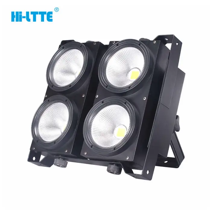 Dj Lights 2In1 White DMX 4 Eyes 4x150w Strobe Cob Audience Cob Led Blinder Par for Studio Tv Film