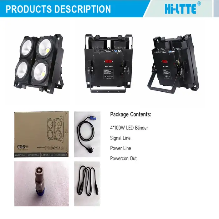 Dj Lights 2In1 White DMX 4 Eyes 4x150w Strobe Cob Audience Cob Led Blinder Par for Studio Tv Film