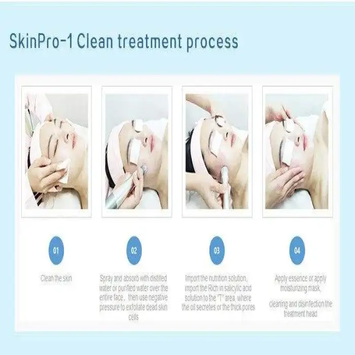 2 in 1 Hydrodermabrasion Skin Cleaning Machine Rf Skin Tightening Rejuvenation Vacuum Handle Blackhead Removal Water Facial