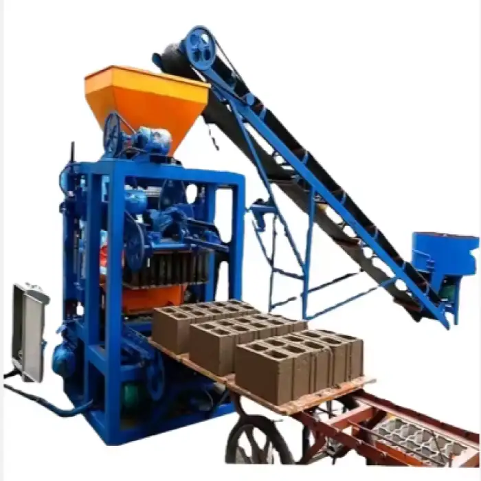 Qt4-24 Hollow Concrete Brick Terrazzo Paper Making Force Machinery Wire Machine in Cement South Ethiopia Africa Red Mini 2200