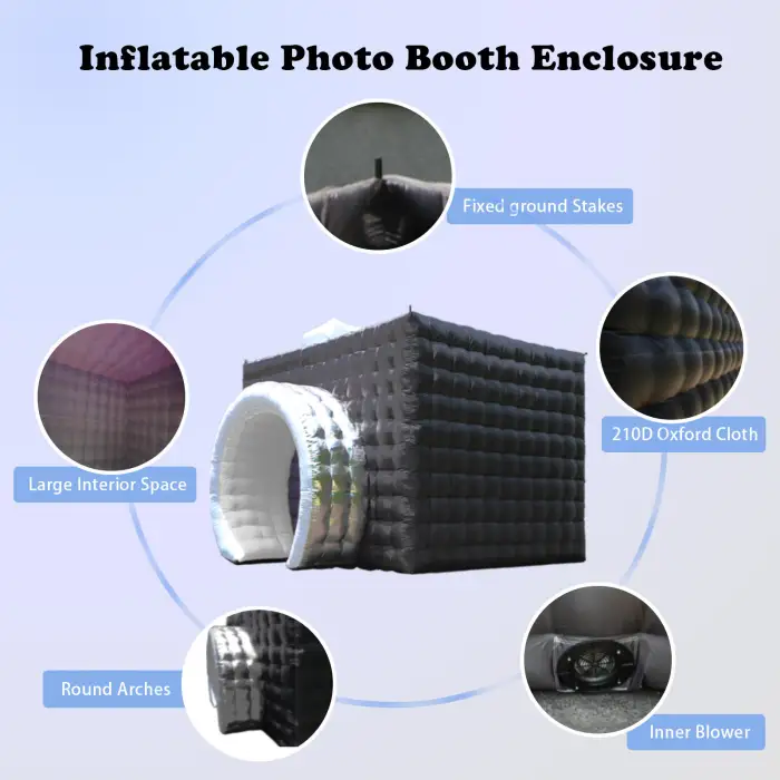 Led Open-air Photography Studio Portable Inflatable V-shaped Photography Studio Housing