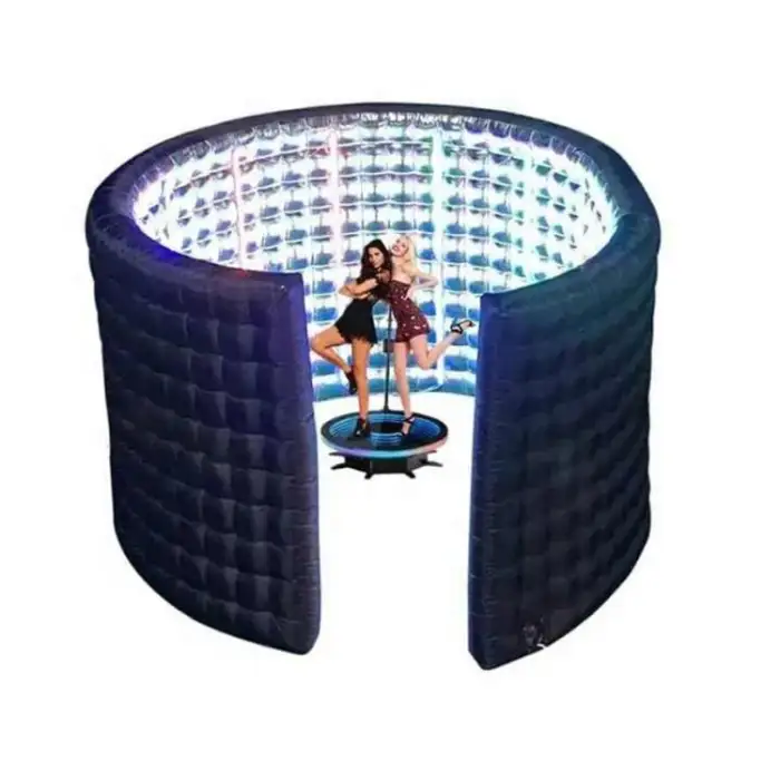 Exhibition Photo Booth Led Light New Style Backdrop Party Event Camera Studio Tent Cube 360 Photo Booth