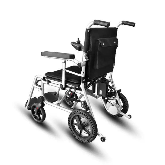 Luxury 16.5 KG Aluminum Electric Wheelchair for Elderly/Disabled 6A Lithium Battery Foldable Cost Effective