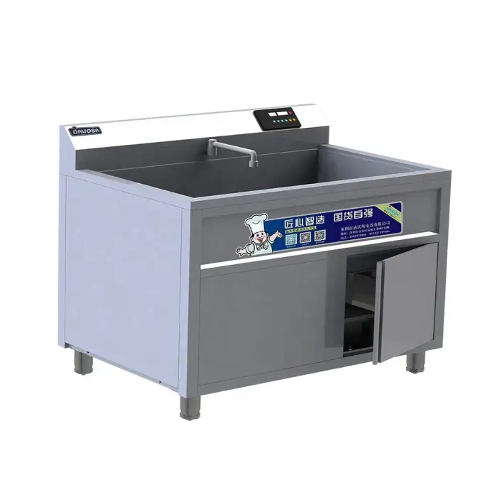 High Temperature SUS304 Commercial Bubble Ultrasonic Dishwasher Fruit and Vegetable Cleaner Machine