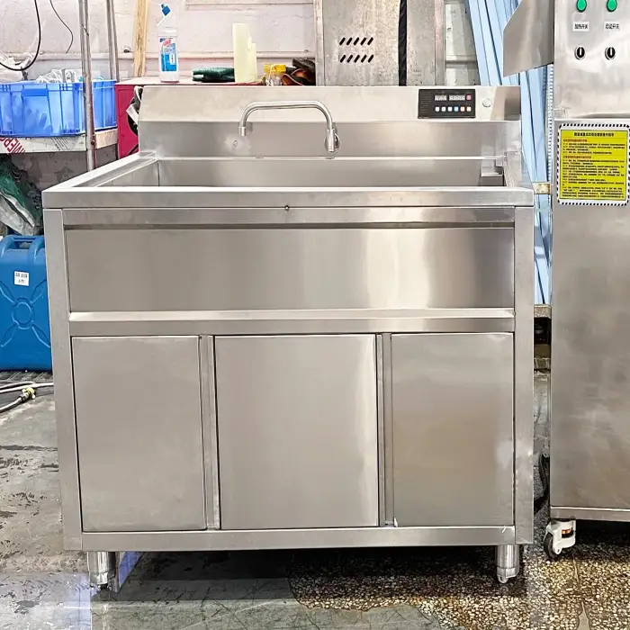 High Temperature SUS304 Commercial Bubble Ultrasonic Dishwasher Fruit and Vegetable Cleaner Machine