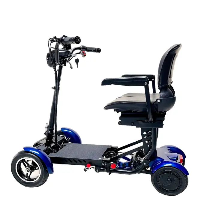 Lightweight Easy to Carry Cheap Folding Wheelchair Scooters Suitable for Seniors 4 Wheel Handicapped Electric Mobility Scooter