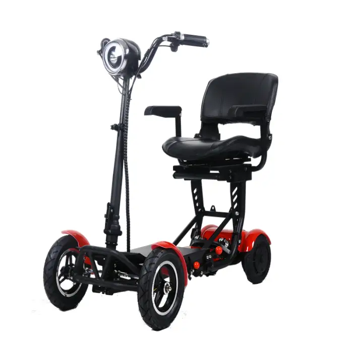 Lightweight Easy to Carry Cheap Folding Wheelchair Scooters Suitable for Seniors 4 Wheel Handicapped Electric Mobility Scooter