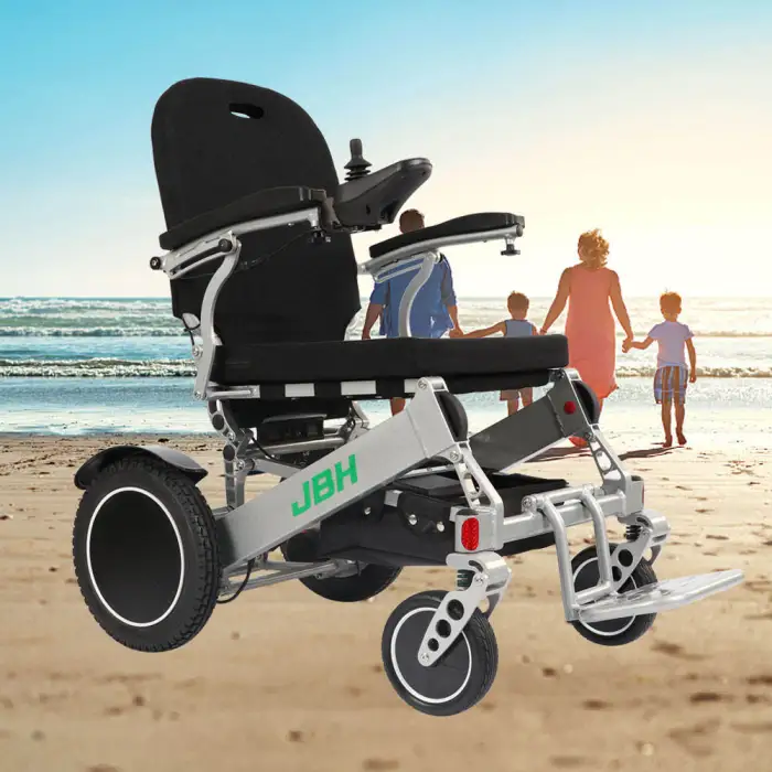 JBH High Quality Folding Power Electric Wheelchair with 24V 250W*2 Motor