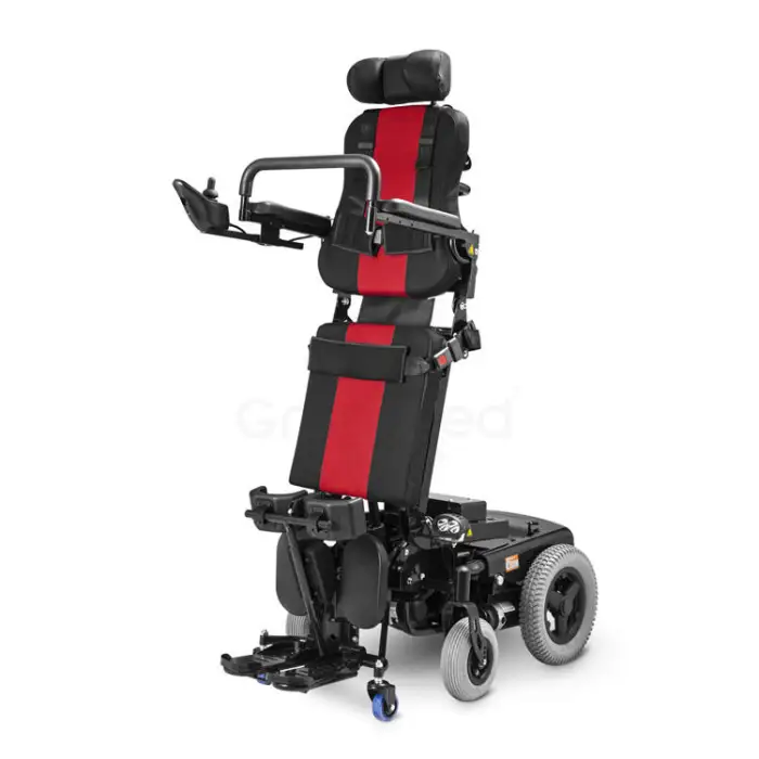 Steel Electric Wheelchair with Adjustable Legs and Back Portable Foldable All Terrain Wheelchair