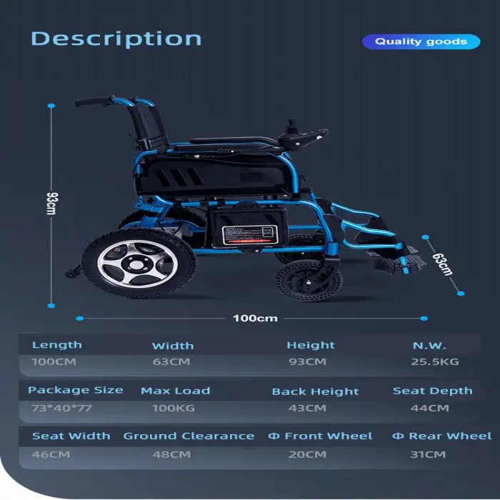 Wheelchairs Price Automatic Foldable Motorized Lightweight Folding Power Electric Wheelchair for Disabled