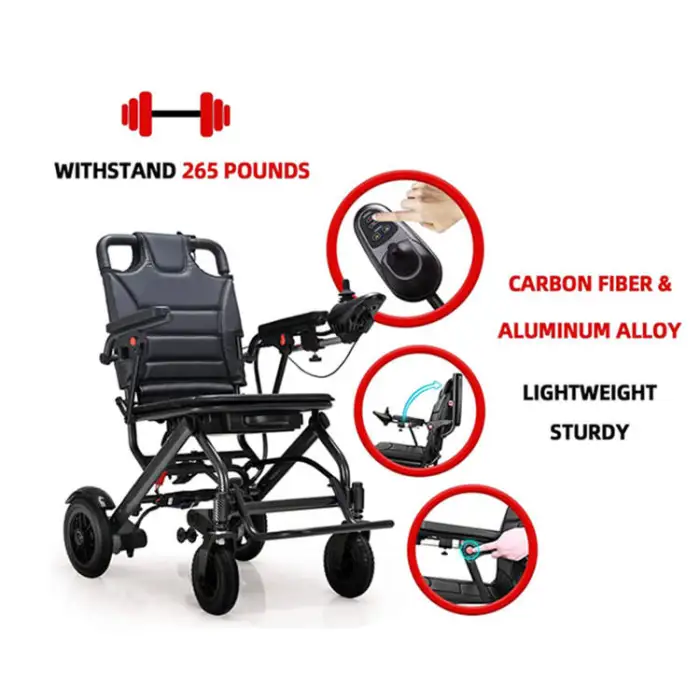 Lightweight Electric Wheelchair Elderly Travel Foldable Electric Wheelchair