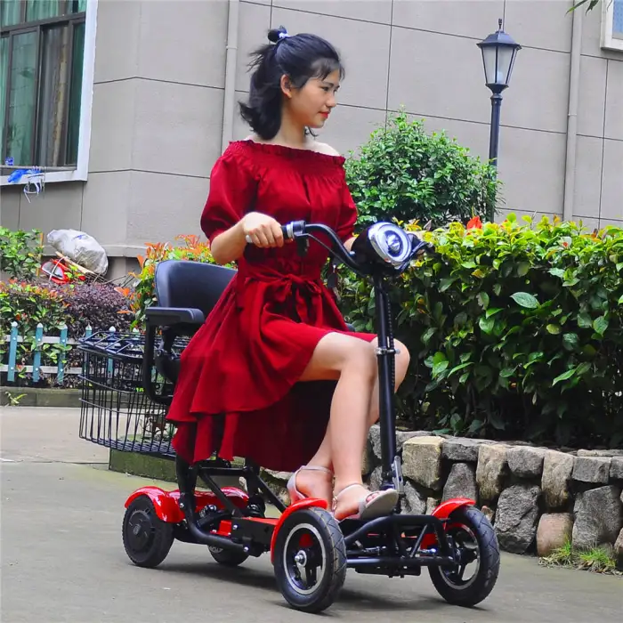 Foldable 4 Wheel Enclosed Folding Electric Mobility Scooter Europe Warehouse for Adult