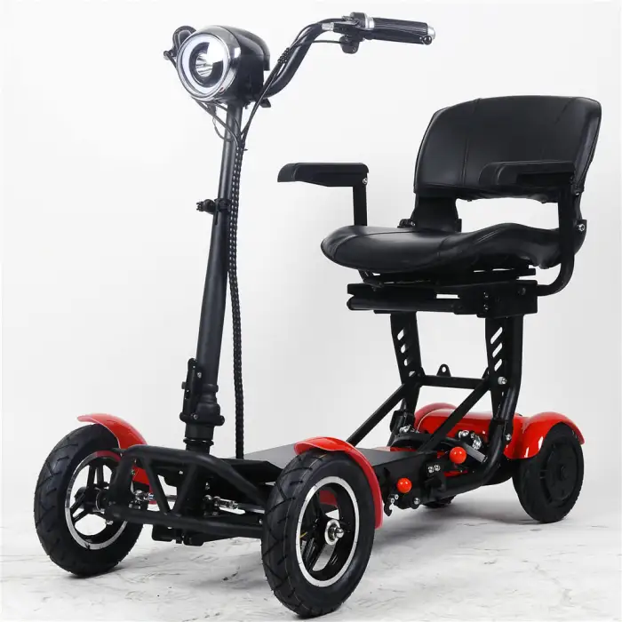 Foldable 4 Wheel Enclosed Folding Electric Mobility Scooter Europe Warehouse for Adult