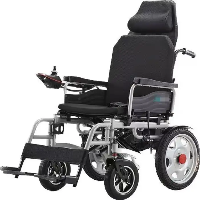 Factory Price High Strength Steel Power Wheelchair Lightweight Portable Handicapped Foldable Electric Wheelchair for Adults